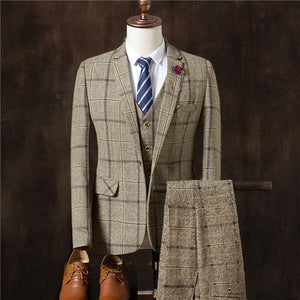 Men's Wedding Plaid Suit