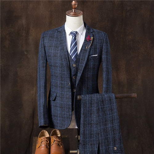 Men's Wedding Plaid Suit