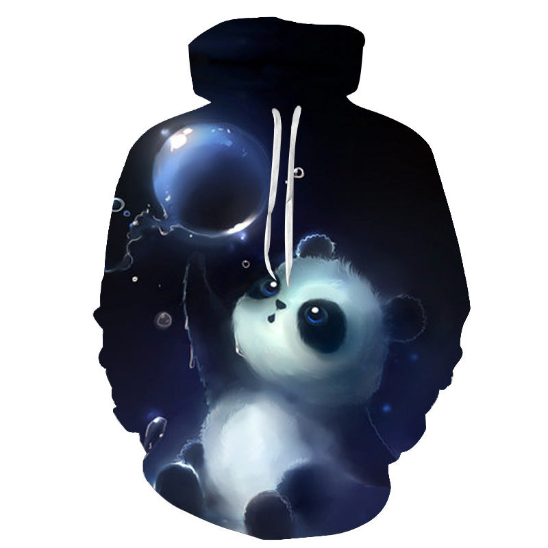 3d Printed panda Space Galaxy Hoodie For Women