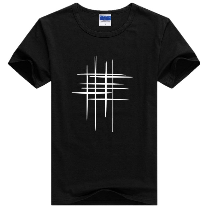 Simple creative design line cross Print