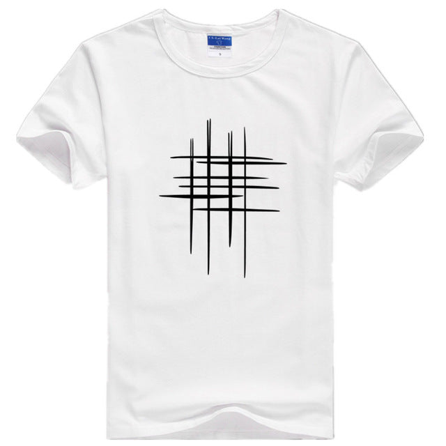 Simple creative design line cross Print