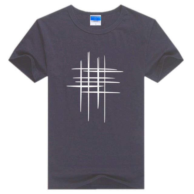 Simple creative design line cross Print