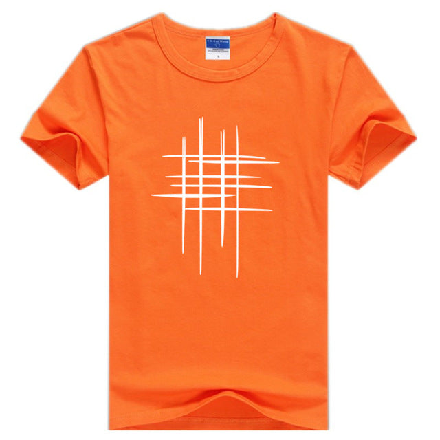 Simple creative design line cross Print
