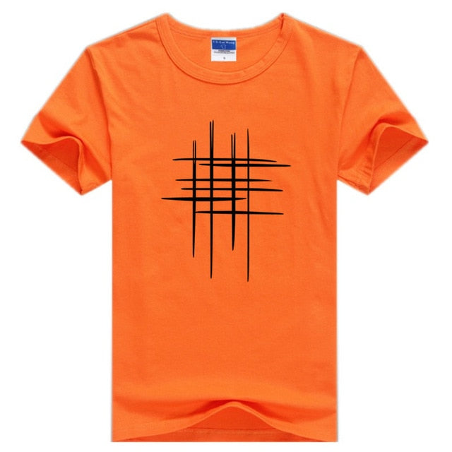 Simple creative design line cross Print