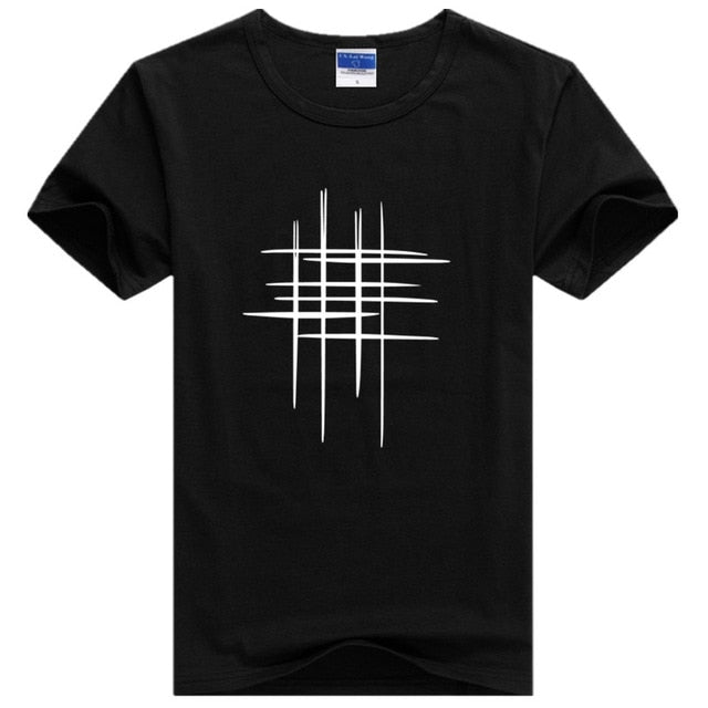 Simple creative design line cross Print