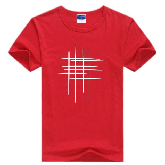 Simple creative design line cross Print