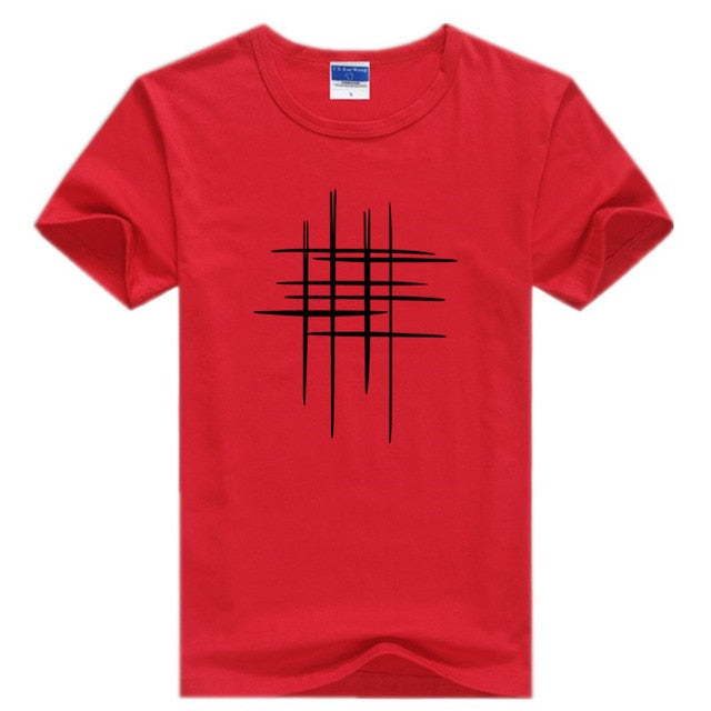 Simple creative design line cross Print