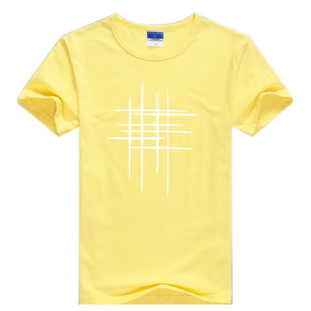 Simple creative design line cross Print