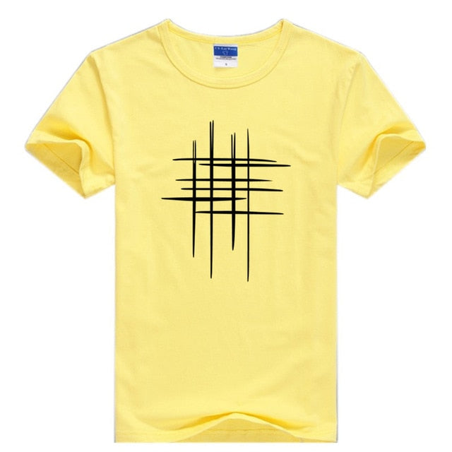 Simple creative design line cross Print