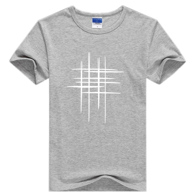 Simple creative design line cross Print