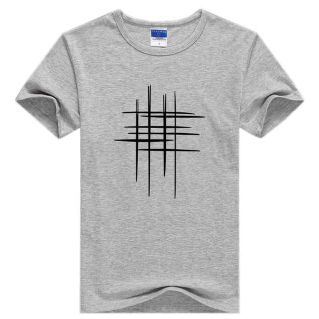 Simple creative design line cross Print