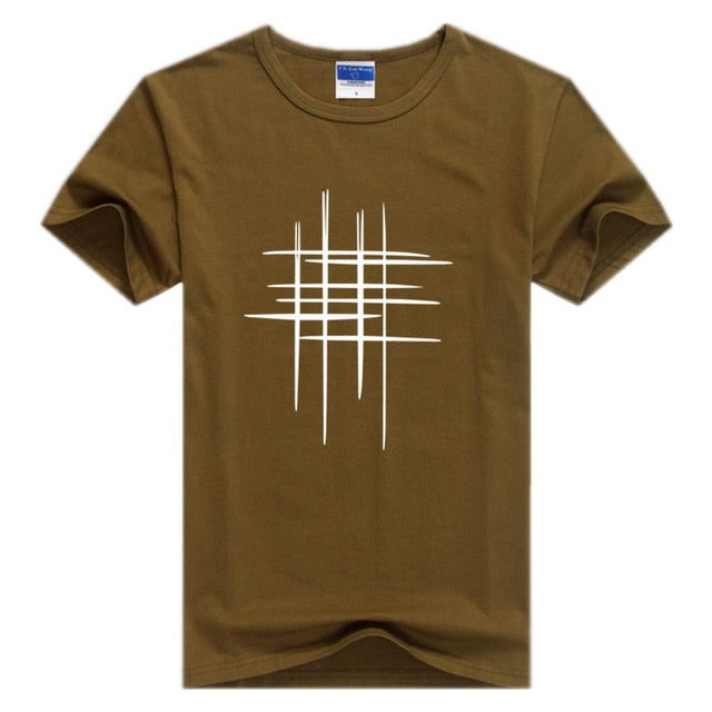 Simple creative design line cross Print