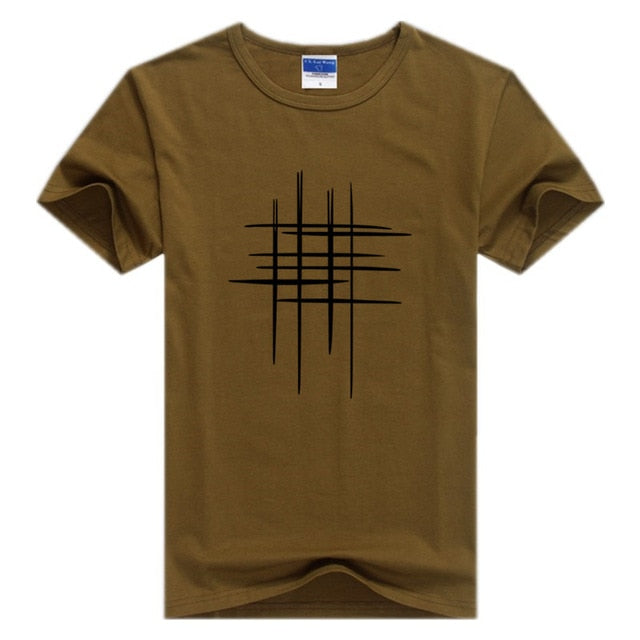 Simple creative design line cross Print