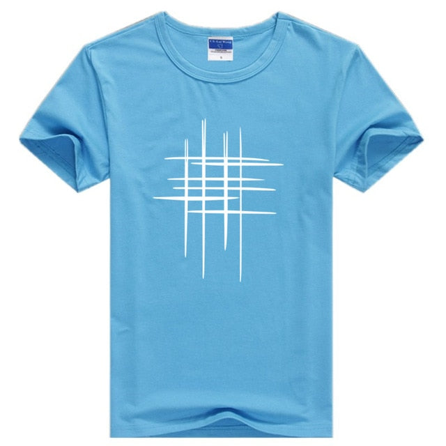 Simple creative design line cross Print