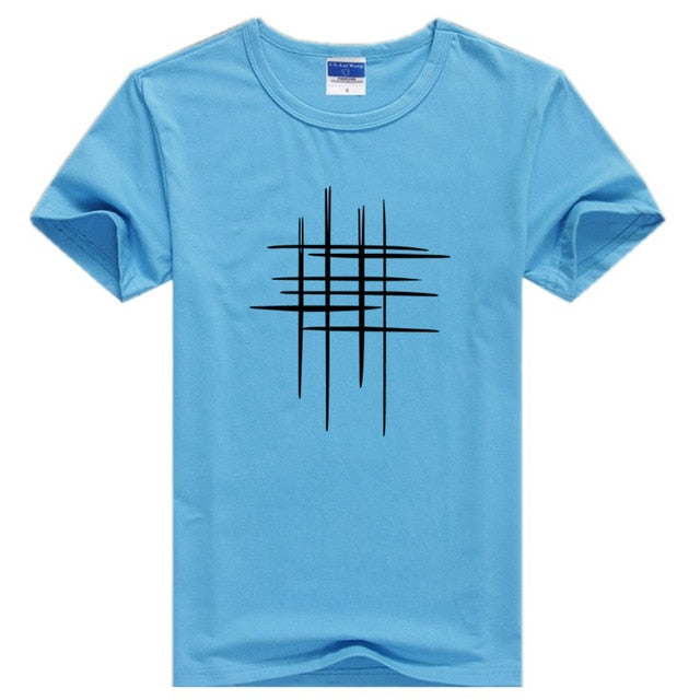 Simple creative design line cross Print
