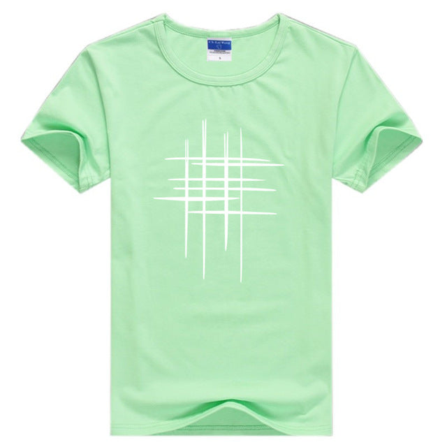 Simple creative design line cross Print