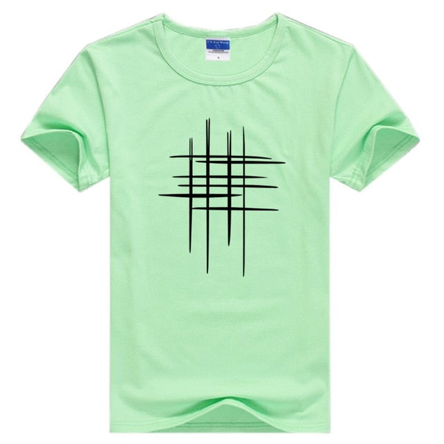 Simple creative design line cross Print