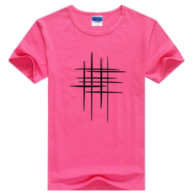 Simple creative design line cross Print