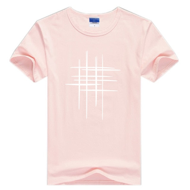 Simple creative design line cross Print