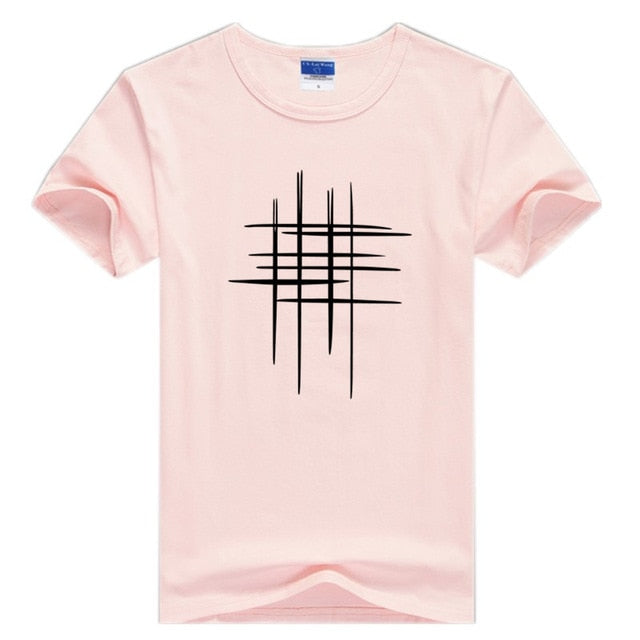 Simple creative design line cross Print