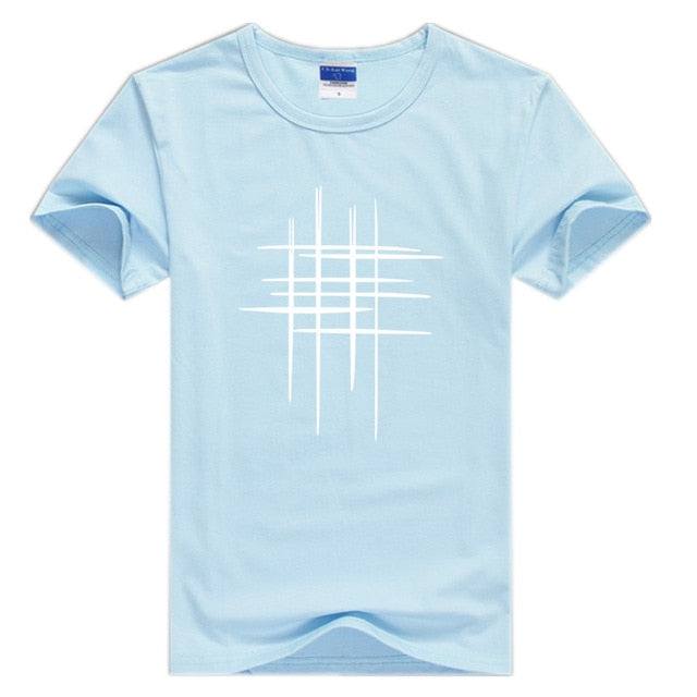 Simple creative design line cross Print