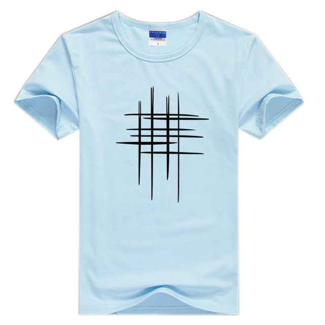 Simple creative design line cross Print