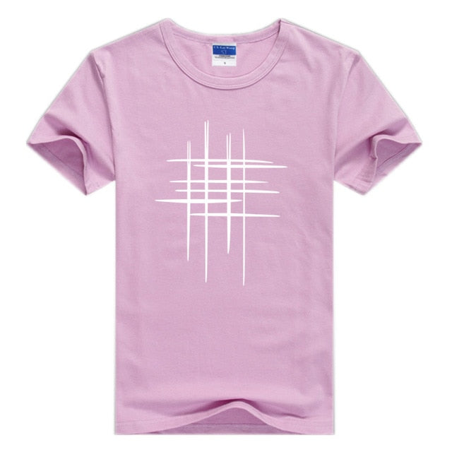 Simple creative design line cross Print