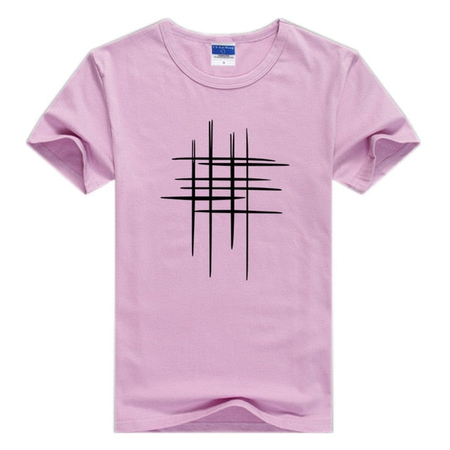 Simple creative design line cross Print