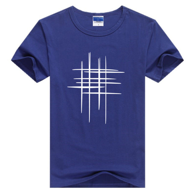 Simple creative design line cross Print
