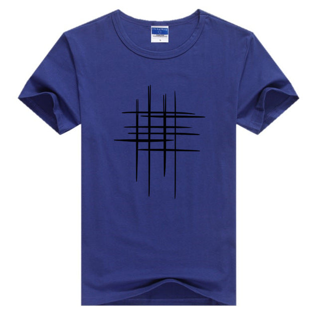 Simple creative design line cross Print