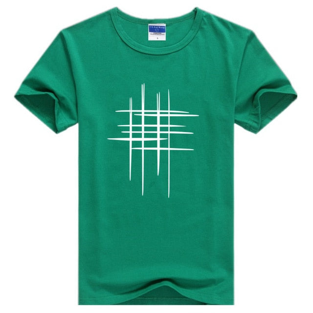 Simple creative design line cross Print