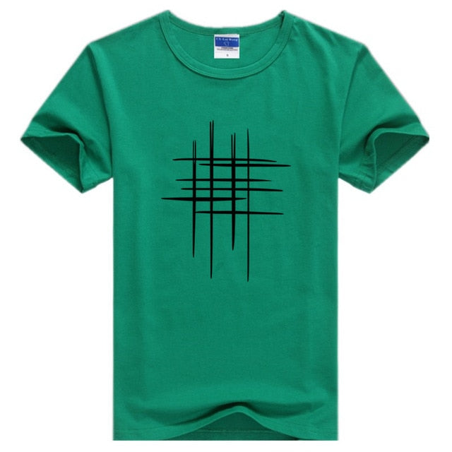 Simple creative design line cross Print