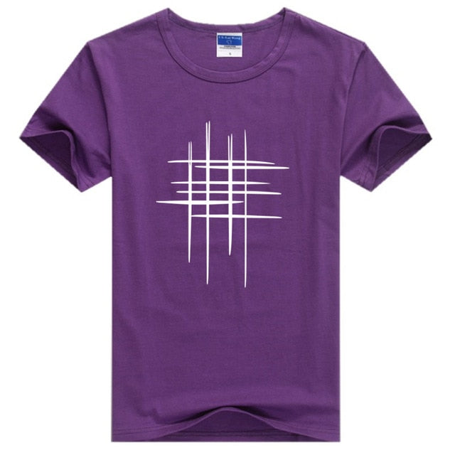 Simple creative design line cross Print