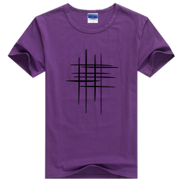 Simple creative design line cross Print