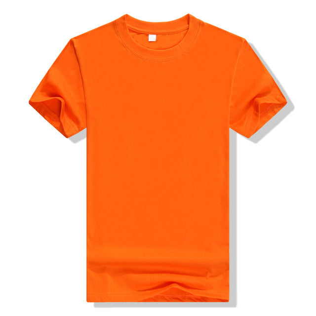 New Men's T-shirt Cotton Solid Color