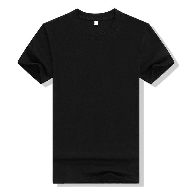 New Men's T-shirt Cotton Solid Color