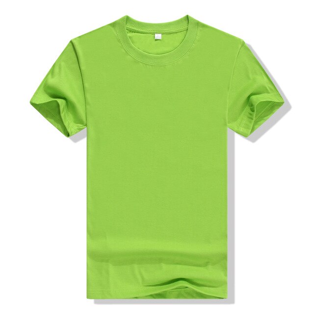 New Men's T-shirt Cotton Solid Color