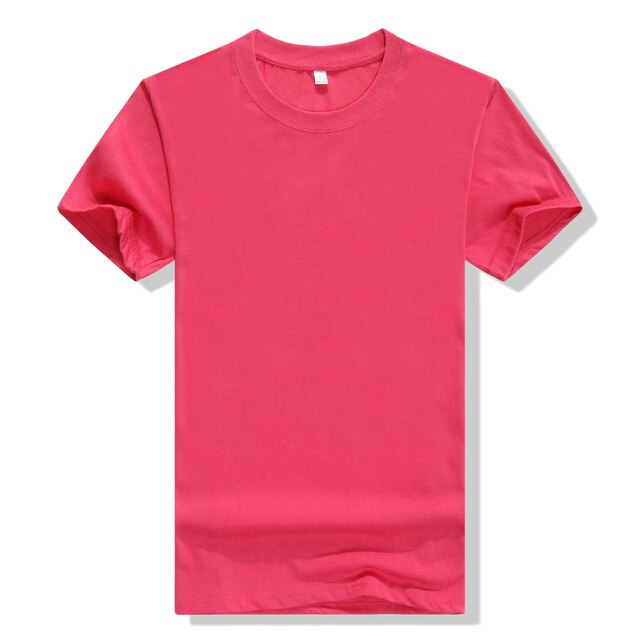 New Men's T-shirt Cotton Solid Color