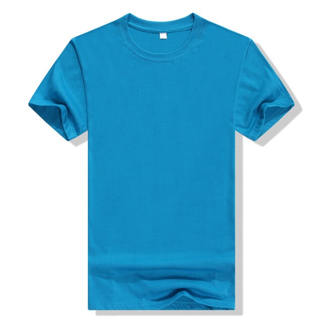 New Men's T-shirt Cotton Solid Color