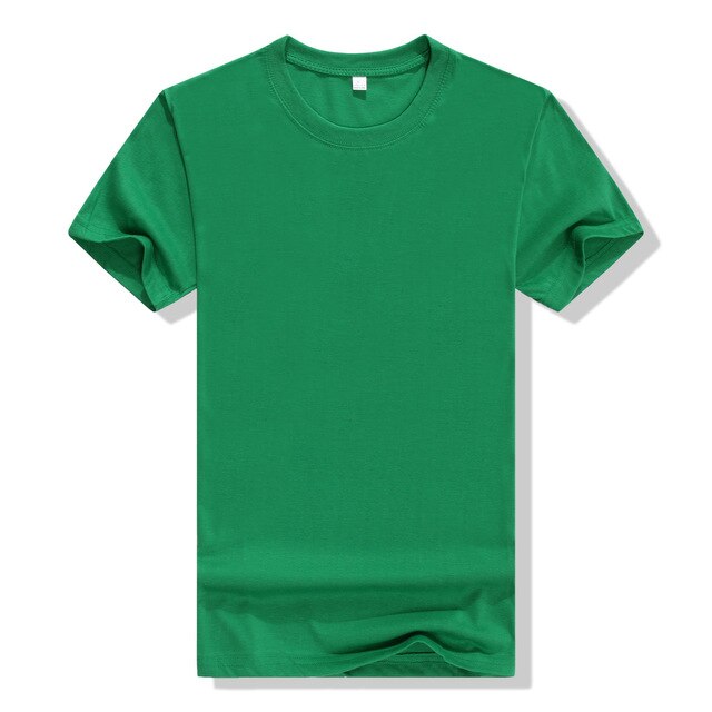 New Men's T-shirt Cotton Solid Color