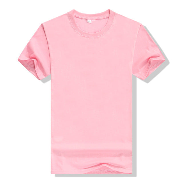 New Men's T-shirt Cotton Solid Color