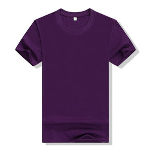 New Men's T-shirt Cotton Solid Color