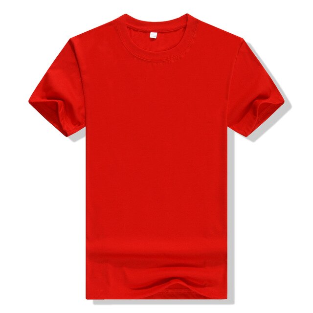 New Men's T-shirt Cotton Solid Color