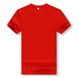 New Men's T-shirt Cotton Solid Color