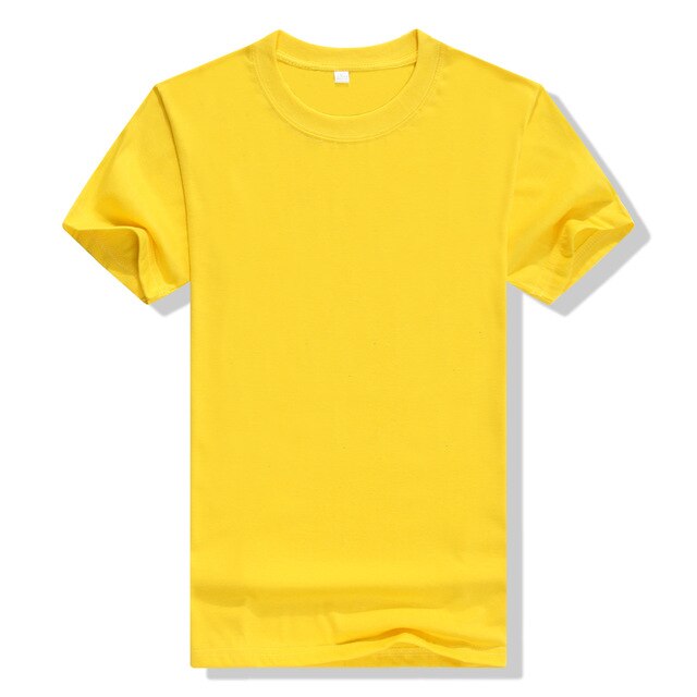 New Men's T-shirt Cotton Solid Color