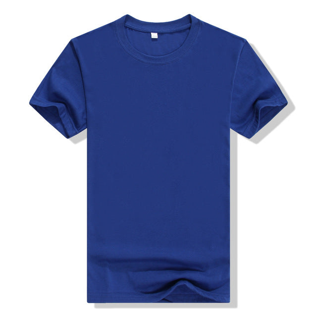 New Men's T-shirt Cotton Solid Color