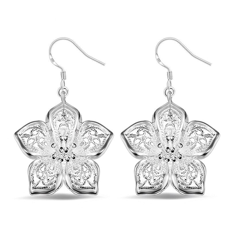 Rose Earrings Ladies Classic