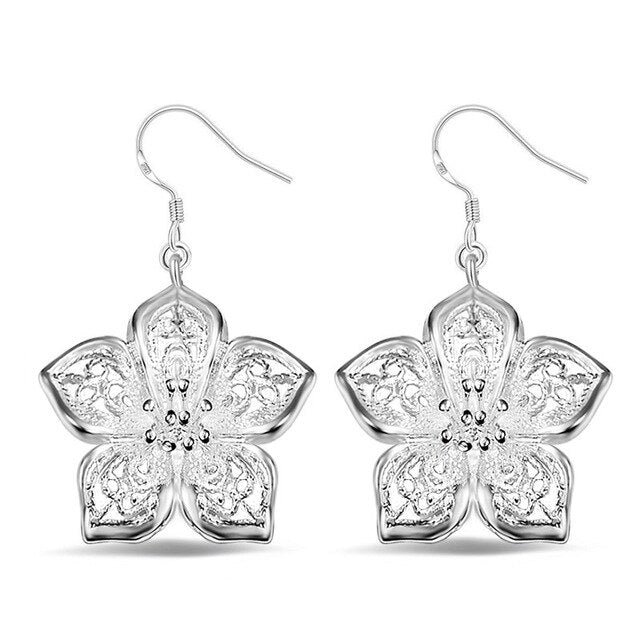 Rose Earrings Ladies Classic